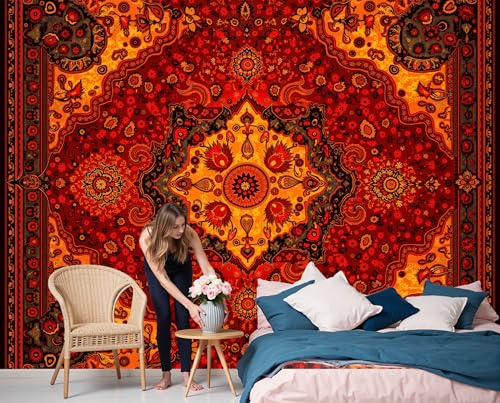 Papier peint relief 3D de bohême pour sublimer un salon moderne 300x210cm - 4