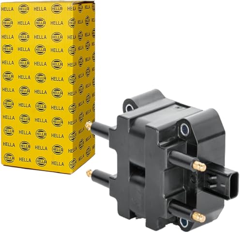 HELLA 5DA 230 035-681 Ignition Coil - 3-pin connector - Block Ignition Coil - Bolted