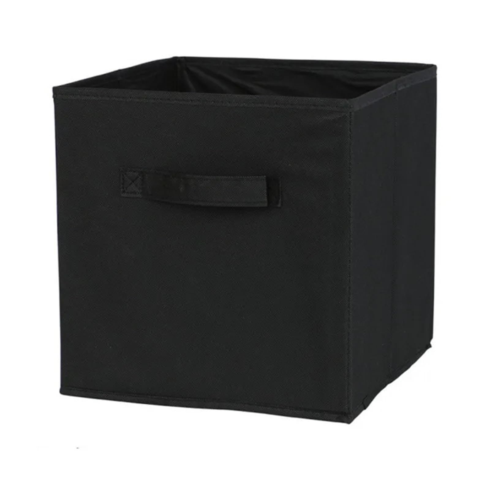 ZHSOAO 2PCS Cube Non Woven Fabric Storage Bin Collapsible Box Home Supplies, Organizer Cabinet Drawer Organization for Clothing Bedding Blankets(Black)