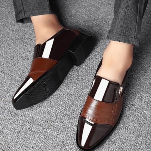 Men's Oxford Shoes PU Leather Low Top Dress Shoes for Men3