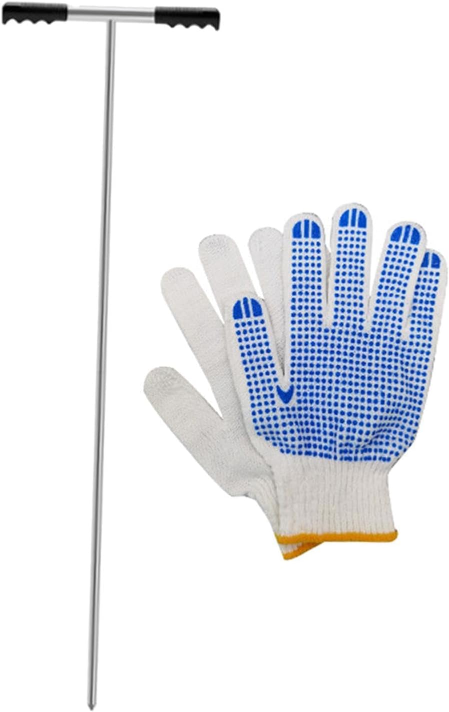 32-48 Inch Stainless Steel Soil Probe Rod Grip for Water Lines Tool