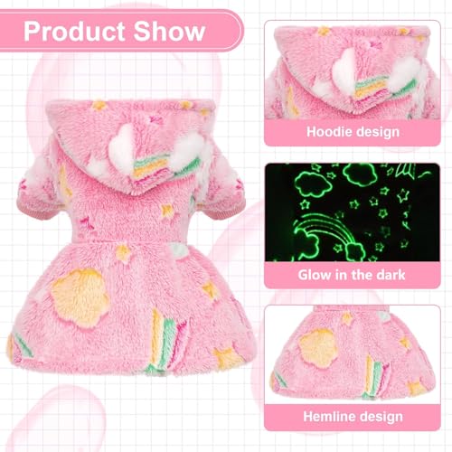 Pull pour chien de petite taille en polaire arc-en-ciel XS - 5