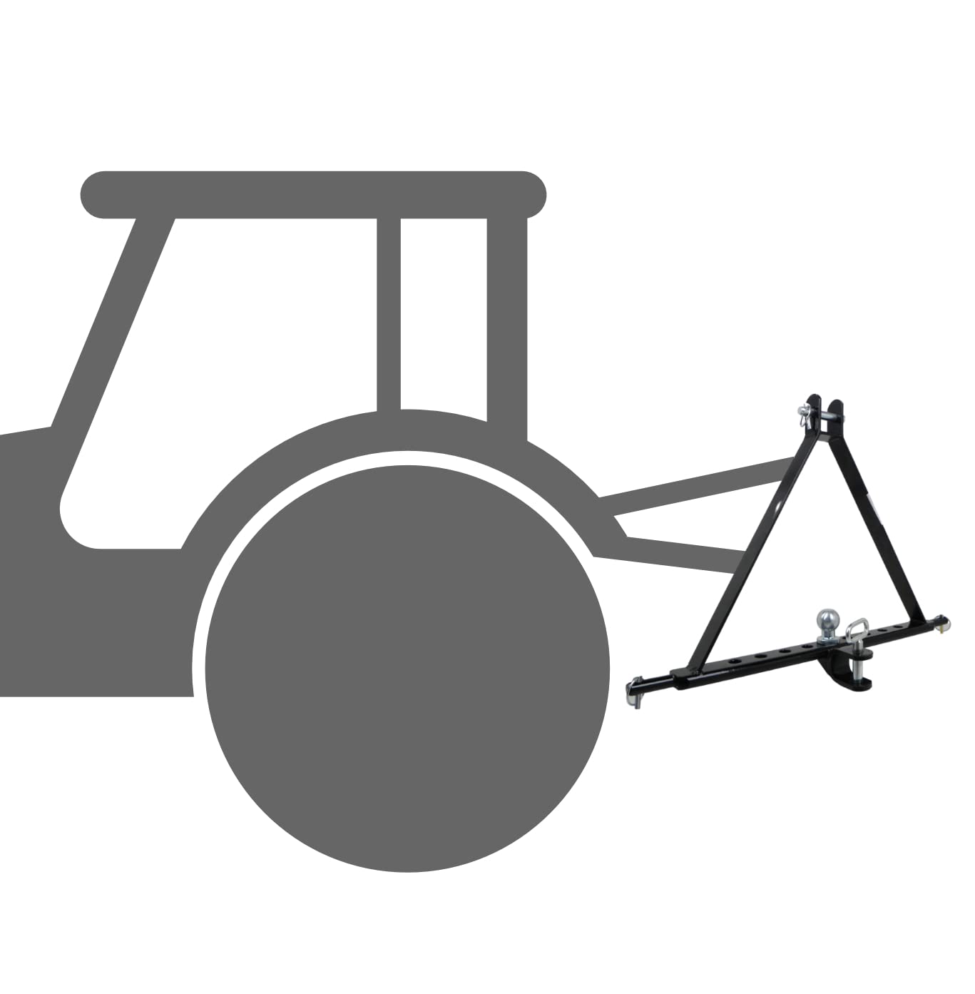Ackerschienendreieck Kat. 1 – verdrehsicheres Schnellwechsel-Dreieck für Traktor & Anbaugeräte, Dreipunktaufnahme Kat 1, stabil & kompatibel, einfache Kupplung, lackiert, für Front- & Heckanbau