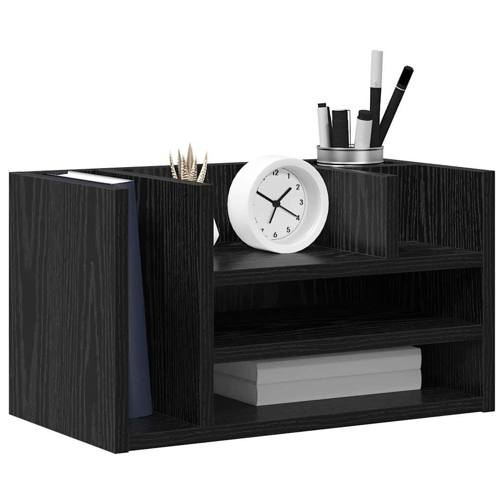 Schreibtisch Organizer Altholz aus Holzwerkstoff, 44,5 x 24 x 25 cm, Ablage mit Fächern für Ordnung, Dokumente, Akte, Ordner, Stifte, Brief und Papier im Homeoffice