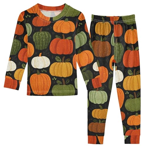 Fisyme Pajama Set Cotton Soft Comfy Long Sleeve Top and Pants 2 Piece Pjs Sleepwear Sets