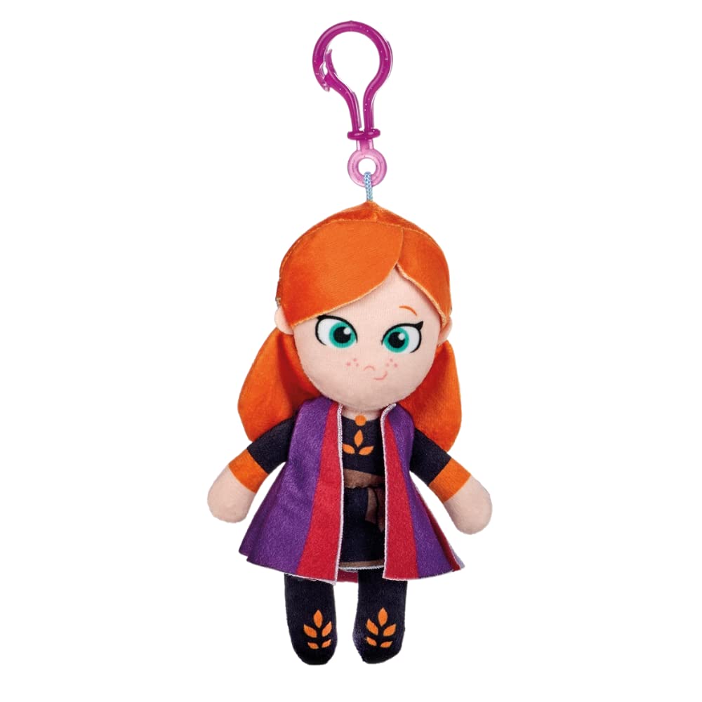 Whitehouse Leisure Frozen II Gift-Quality Soft Plush Toy Keyclip 5-Inch - Anna