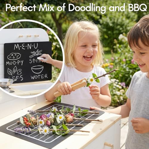 Image of Giant bean Mud Kitchen for Kids Outdoor, Deluxe 4.8L Large Water Tank Sink