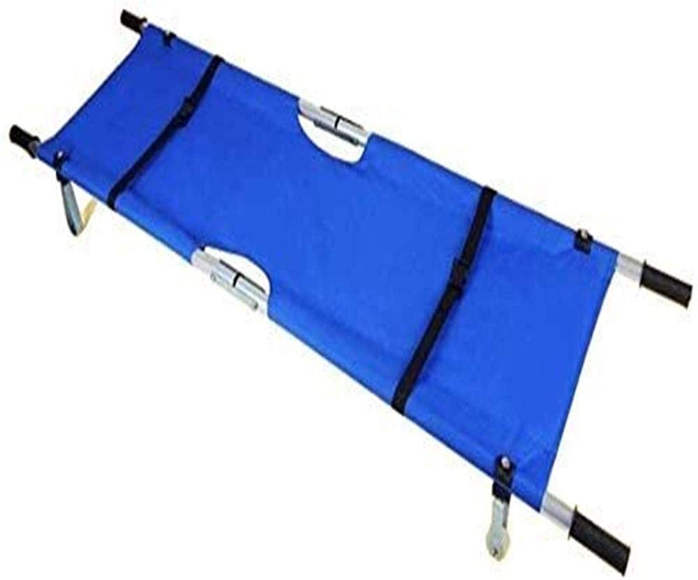 Civière pliante portable en acier et aluminium pour premiers secours et sauvetage d'urgence