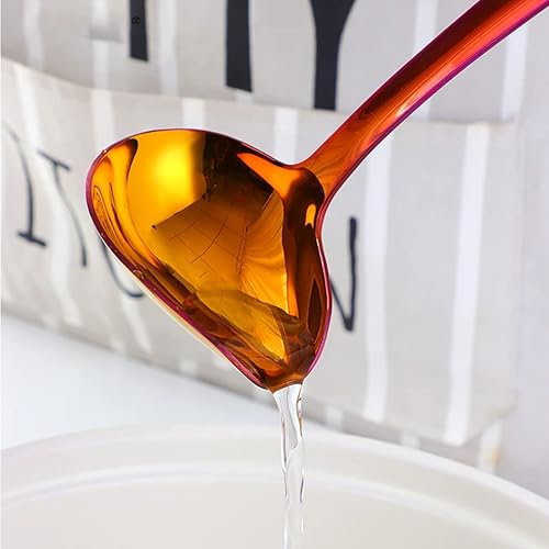 Miniatura 8 de Anller Cucharón pequeño para salsa de 8.7 pulgadas, cucharas para rociar Saucier, acero inoxidable 304, cucharón para salsa con boquilla de vertido