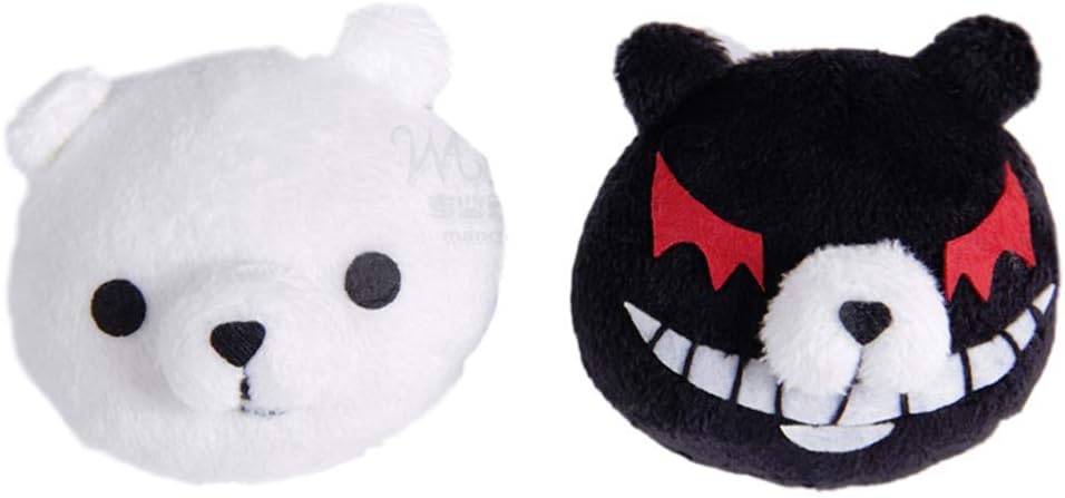 Anime Enoshima Junko Cosplay Hairpins Monokuma Costume Black and white pair Hair Accessories