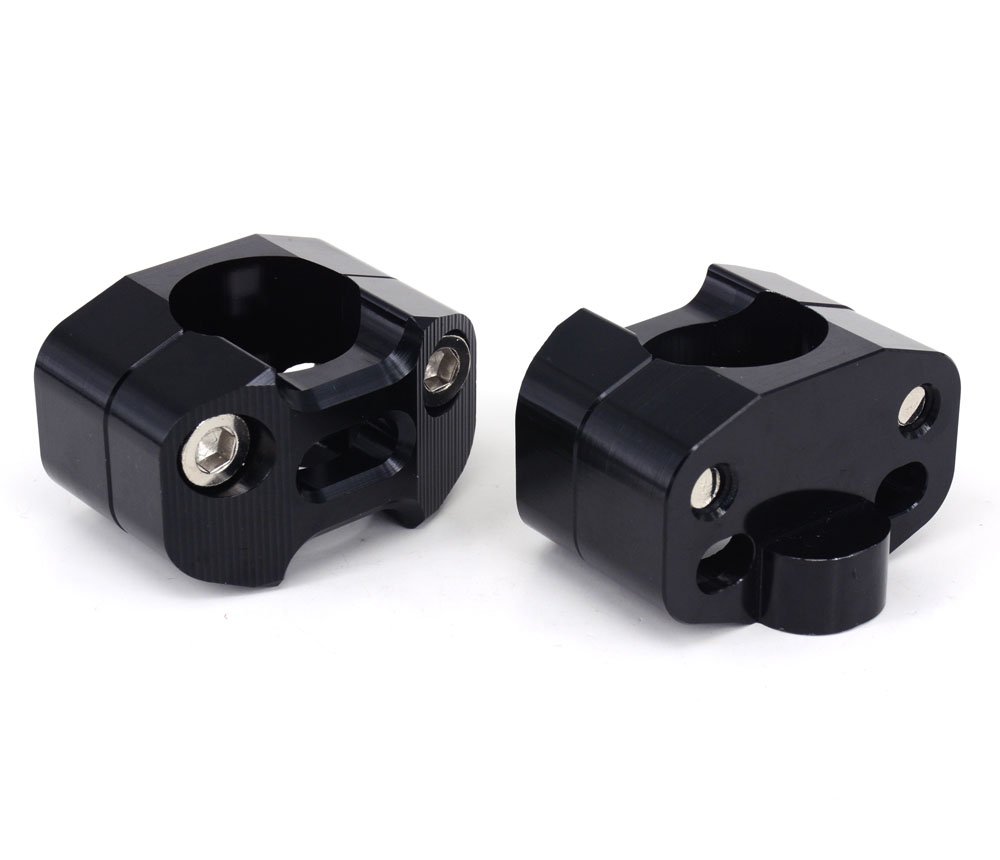 Fast Pro Adaptateur de Pince de Montage pour Guidon de Moto échange 7/8"à 1 1/8" pour pour CRF YZF KXF KLX RMZ DRZ KX RM YZ SX EXC XC 65 85 125 250 Dirt Bike-Noir