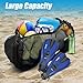 Xweptuy Mesh Dive Bag Large Capacity Dive Bag Breathable ＆ Fast Dry Mesh Beach with Adjustable Shoulder Strap Lightweight ＆ Portable Duffle for Water Sports & Beach Activities ~