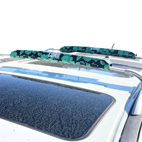Image of COR Surf Aero Car Roof Rack Pads for Surfboard, Kayak, SUP, Snowboard, Surfboard, Paddleboard and Canoe for Large and Flat Style Aero Bars