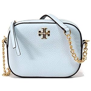 [トリーバーチ] バッグ レザー ロゴ ラウンド チェーン クロスボディ 斜めがけ ショルダーバッグ ライトブルー 61489