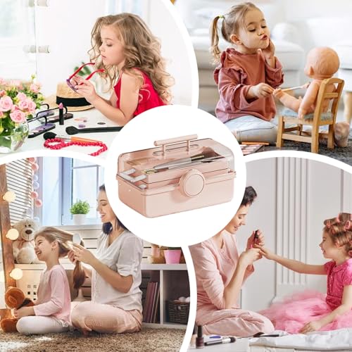 Boîte de rangement pour accessoires de cheveux et maquillage portable