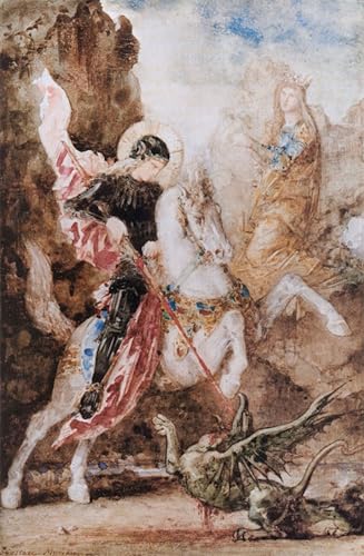 Poster Gustave Moreau Saint Georges pour une décoration murale de chambre raffinée