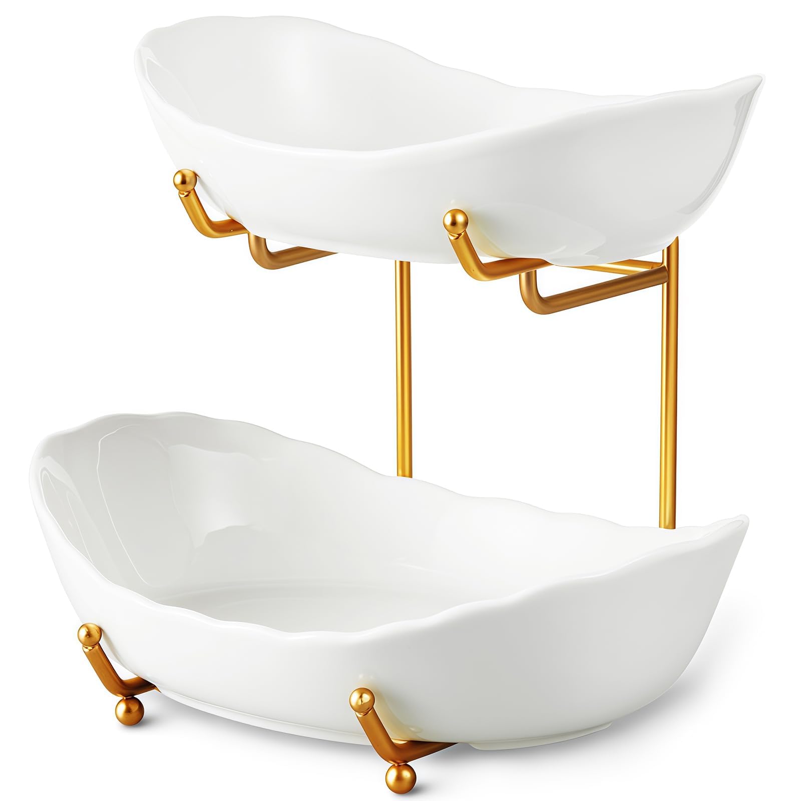 HOMKULA 2 Tier Fruit Bowl