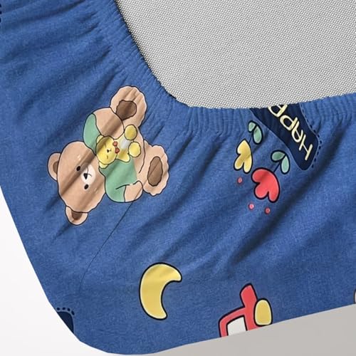 Image of Weave & Decor Cartoon Bedsheet for King Size Bed 78x78x8 Inches, Super King Size, with 2 Pillow Covers 20x30 Inches.
