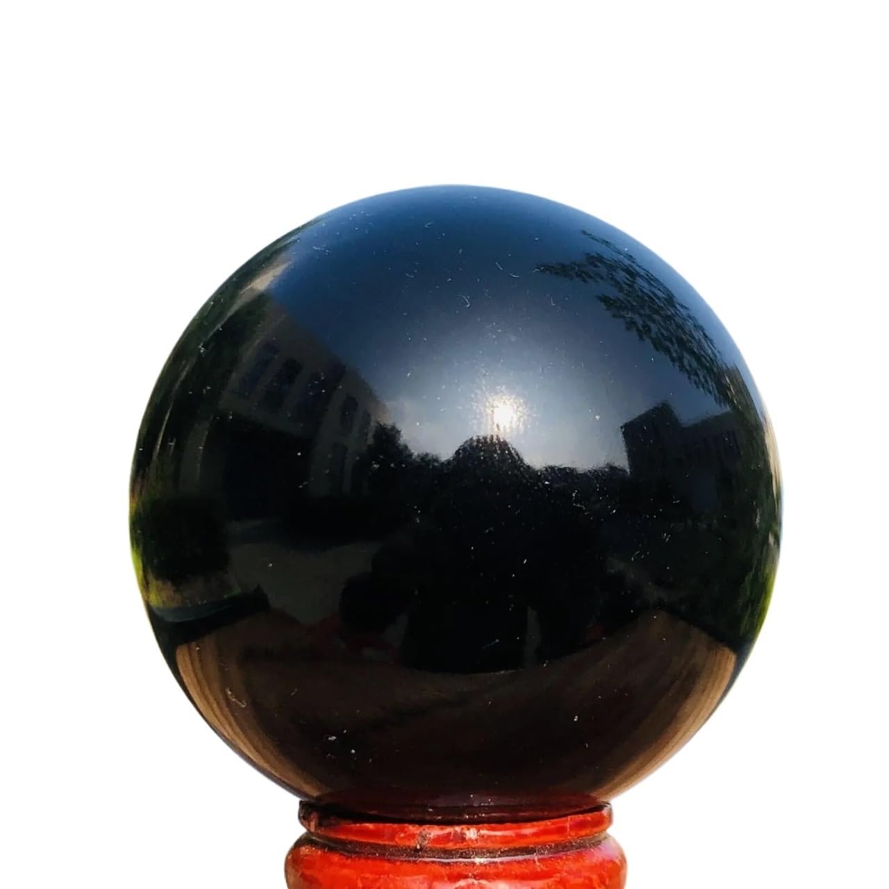 HAOYUNS Beautiful Natural Black Tourmaline Balls Meaningful Crystal Statues for Home Decor and Gifts(700-800g)