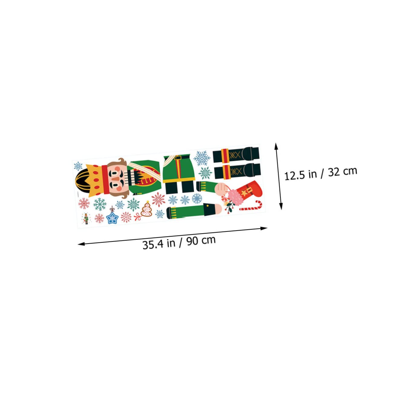 PRETYZOOM 4 Hojas Pegatinas Navideñas para Ventanas Feliz Navidad Calcomanías De Pared Pegatina De Cascanueces De Navidad Calcomanías De Ventana De De Nieve De Polivinilo