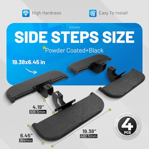 Estribos laterales para Jeep Wrangler JL Unlimited 2018-2025 miniatura 4