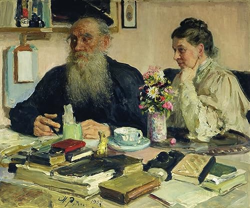 Impression d'art mural tableau Léon Tolstoï Ilya Repin décoration chambre vintage 60x90