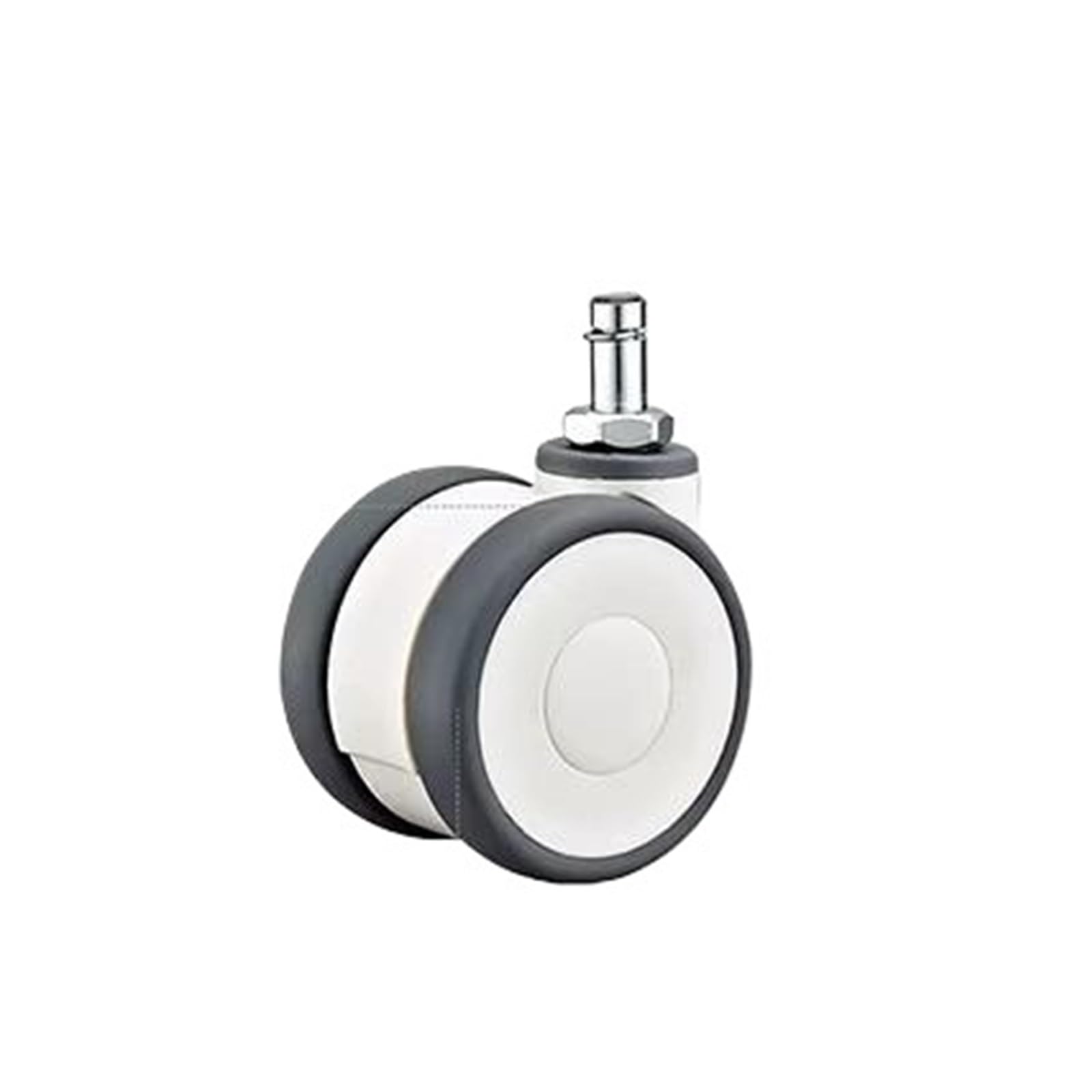 Roulettes pivotantes doubles en plastique 2,5" à fond plat pour meuble de rangement D-1