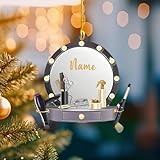 Personalized Hairstylist Christmas Ornament – Custom Hair Salon Tree Decoration, Holiday Keepsake Gift for Hairdressers, Barbers, Cosmetologists, Salon Owners, Friends, Families, and Clients (HS2)
