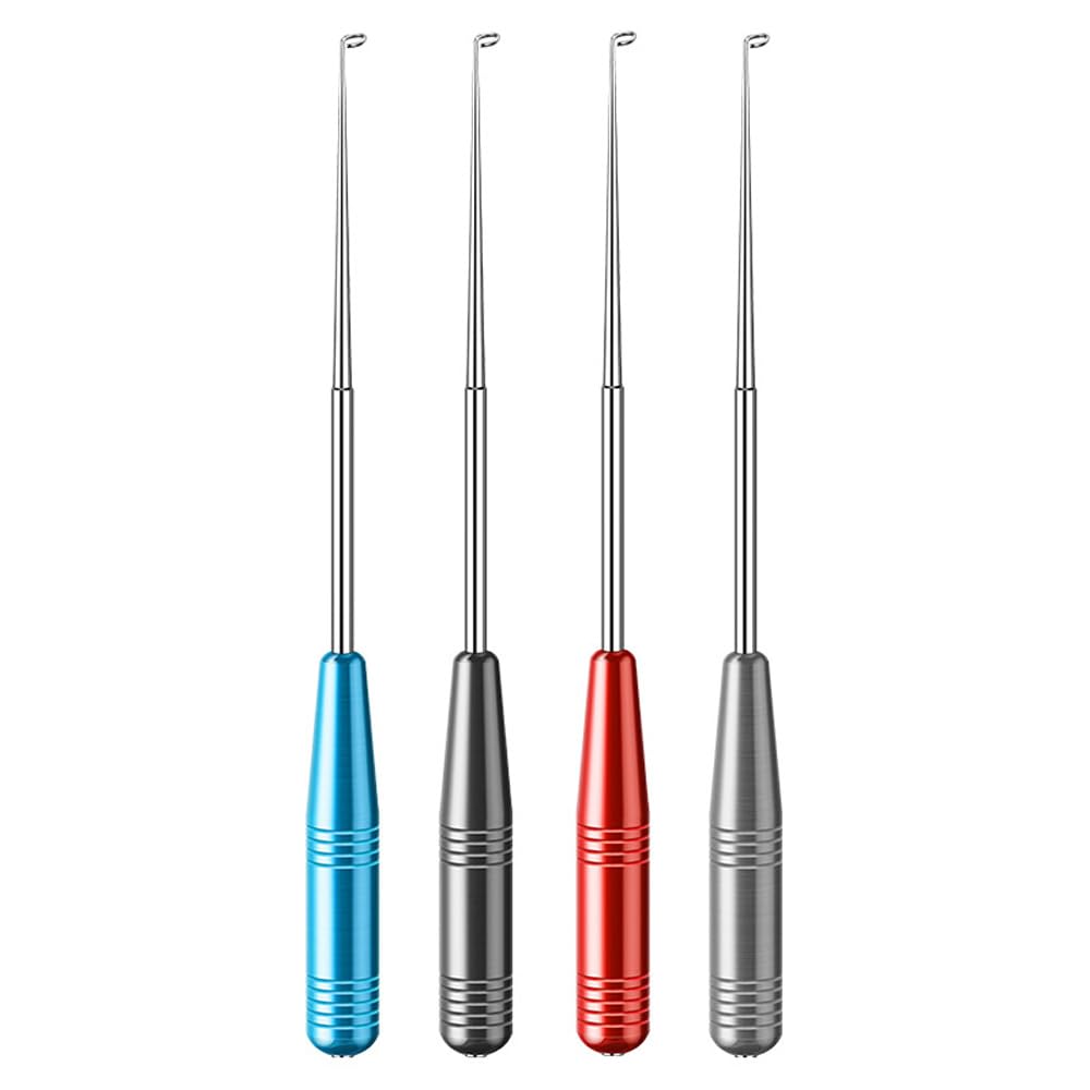Fishing Unhooking Disgorger, 4 Pcs Stainless Steel Fishing Hook Quick Removal Device, Fish Hook Security Extractor for River Fising Sea Fishing (4 Colors)