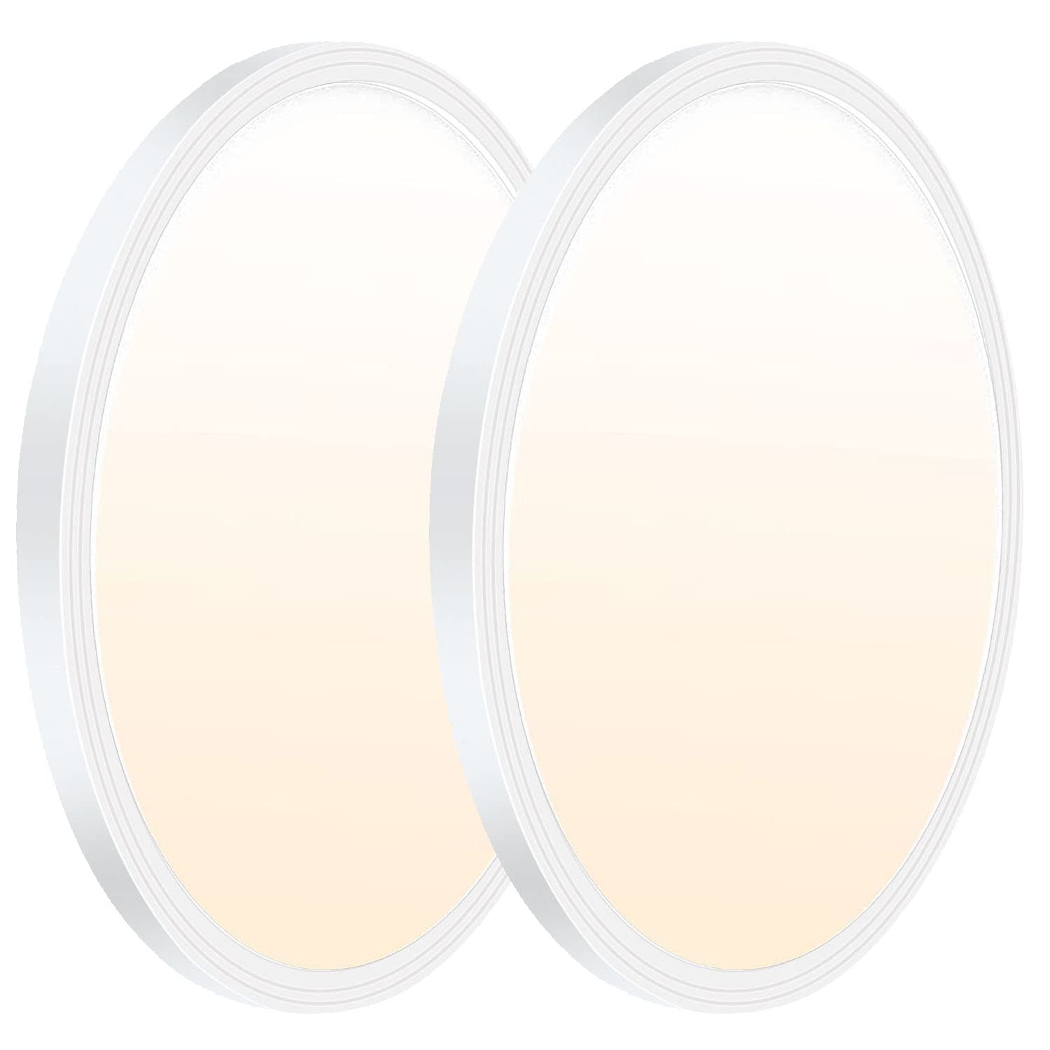 28W LED Flush Mount Ceiling Light Shell 3 Color Changeable 3000K 4000K 6000K 120V Slim Surface Mount Ceiling