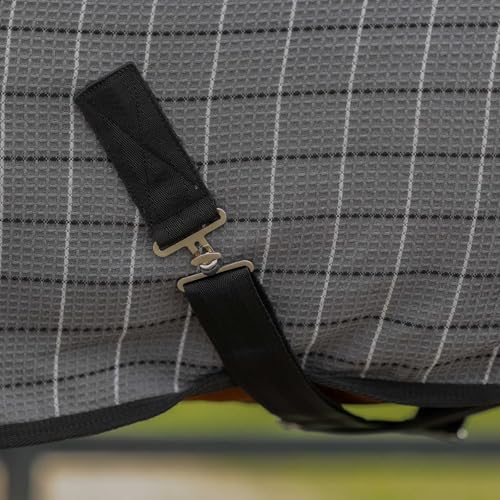 Image of Equinavia Luftig Waffle Cooler | 100% Cotton - Grey /Black - 70 in