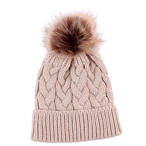 Yinuoday Baby Knit Hat Cap Winter Warm Wool Infant Toddler Kids Crochet Beanie Cap New (Brown)