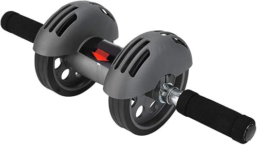 Miniatura 8 de AB Sistema de entrenamiento de doble rodillo ejercitador muscular abdominal gimnasio equipo de fitness en casa gris