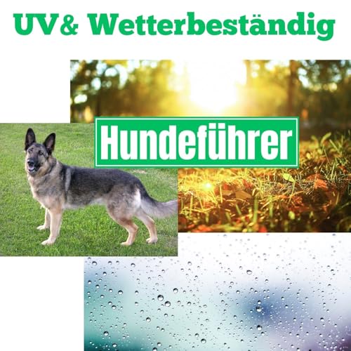Hundeführer Auto Magnetschild – Olanmarp Magnetisches Hinweisschild für die Kennzeichnung von Hundeführer-Fahrzeugen | UV-beständig & wetterfest | ca. 20 x 5 cm - bis 190 km/h - Made in EU