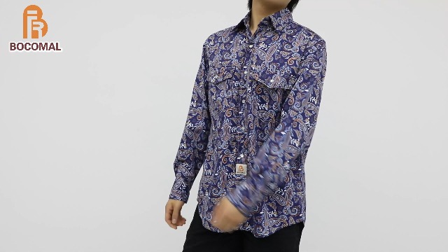 Amazon.com: BOCOMAL FR Shirts Printed Paisley Lightweight Pearl