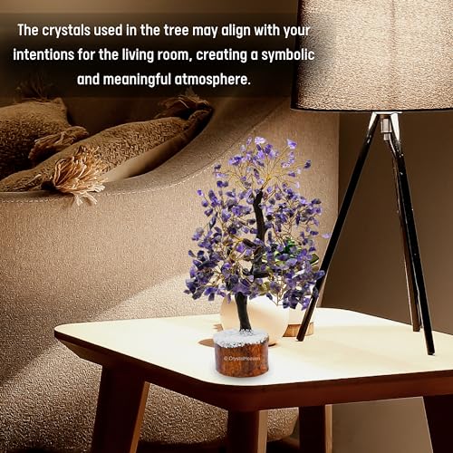 Image of Certified Amethyst Crystal Tree for Good Luck - Healing Crystals Money Tree for Wealth, Positive Energy at Home Office - Decorative Spiritual Gifts for Vastu, House Warming