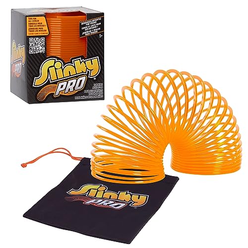 Slinky® Pro Plastic Spring Fidget Toy, Orange, 3.4-inch Diameter, Kids Toys for Ages 5 Up by Just Play