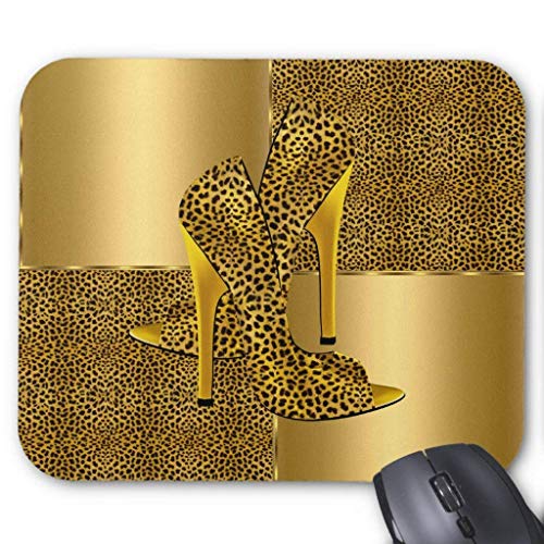 Preisvergleich Produktbild Elegant Gold Leopard High Heel Shoes Animal Mouse Pad