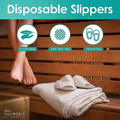 World Amenities | Chinelos de spa premium unissex | bico aberto, embrulhado individualmente | Chinel