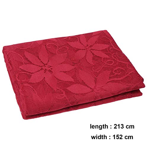 BESPORTBLE Toalha de mesa de renda vermelha linda toalha de mesa toalha de mesa vermelha decorativa