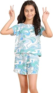 Ninos Dreams Girls 100% Cotton Half Sleeves Coord set with Shorts/Day wear Set/Nightwear Set