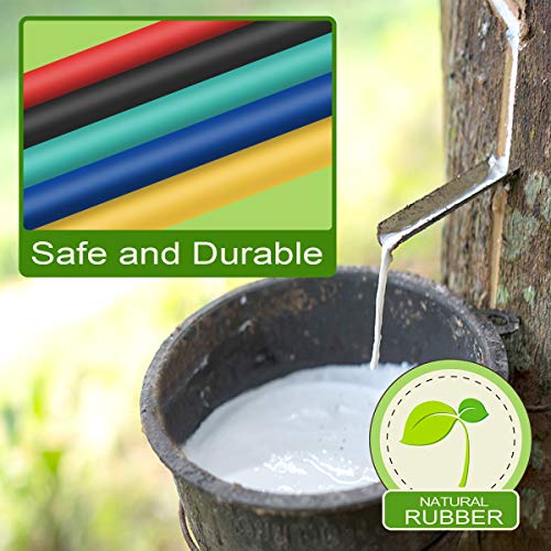 image for SGODDE 13PCS Resistance Bands Set, Workout Bands Natural Latex Exercis