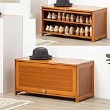 ▼Gran capacidad/duradero: gabinete de la zapata de la puerta de flip-puerta está hecho de madera maciza de alta calidad, robusta y duradera. Puerta de madera de placa completa, diseño de cubierta de flip, a prueba de polvo y a prueba de humedad, fácil de acceder después de abrir la cubierta. ancho superior del estante de zapatos es de 33 cm, y la capacidad de almacenamiento es grande. Diseño de succión de la puerta,se mantiene ordenada. Es un complemento ideal para los corredores y guardarropas.