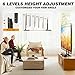 5Rcom Universal TV Stand, Large TV Legs for 37-86 Inch Flat Curved TVs with Cable Management, 6 Height Adjustment Table Top TV Mount Stand Up to 150lbs, Black