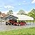 Garvee 20x20x9FT Metal Carport, Oversized Metal Garage with Galvanized Steel Roof for All Weather, Heavy Duty Carports for Car, Boats and Tractor