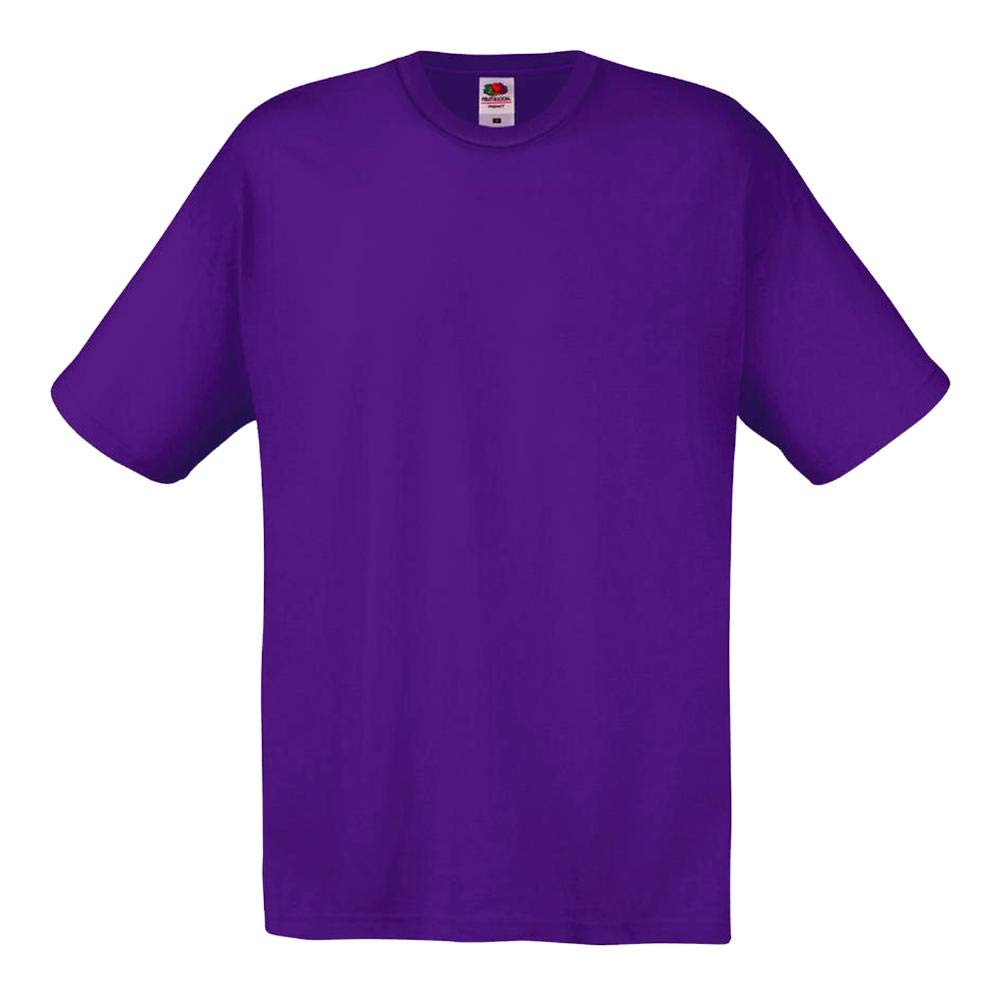 Fruit Of The Loom Original T Shirt – Purpur, GrÃ¶ÃŸe L, Bequemes Baumwollshirt Zum Bedrucken