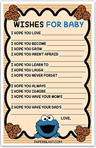 Amazon.com: Cookie Monster Baby Shower Game - Wishes for Baby ...