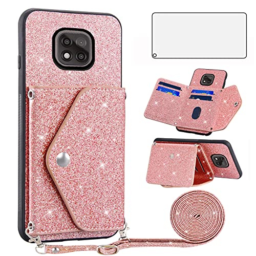 Coque Moto G Power 2021 antichoc avec protège-écran et fentes cartes