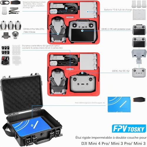 Valise DJI Mini 4 Pro pour protéger votre drone des chocs et de l'eau - 2