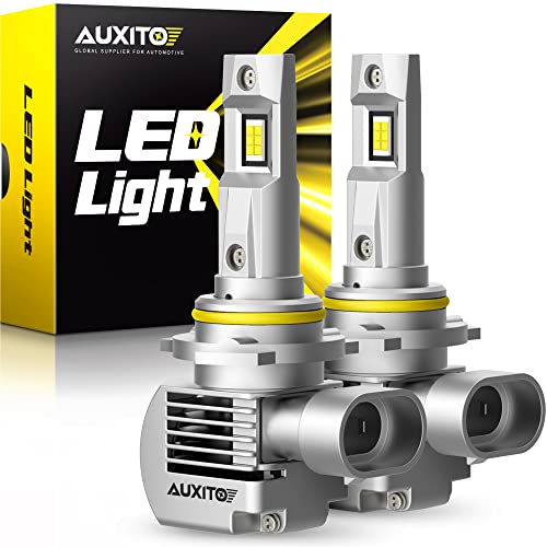AUXITO 9005 HB3 LED Headlight Bulbs 6000K White, 100W 20000 Lumens, 600% Brighter HB3ll 9005ll LED Bulb Headlamp for Low Beam High Beam, 98% Canbus Ready, Plug and Play, Pack of 2…